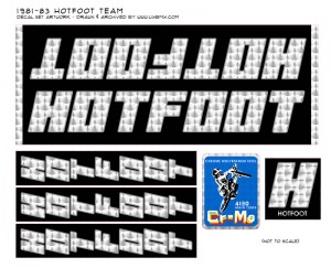 81-83 Team Hotfoot decalset