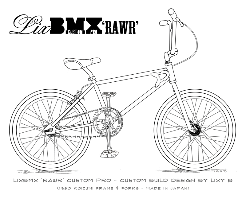 LixBMX RAWR Custom Pro build sketch animated