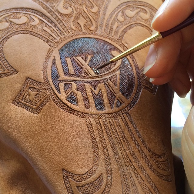 Hand Tooled Leather Drop-Nose BMX Seat by Lix N