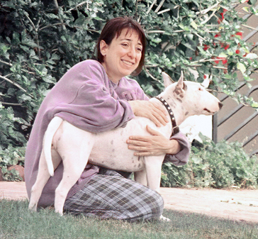 Actress Pamela Goldblum with Louise, 1998