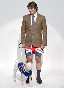 Comedian John Bishop with Bilko, 2017