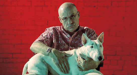 Author James Ellroy with Nikkie, 2006