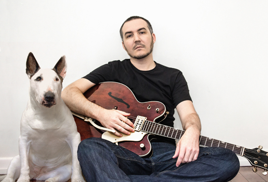 Music producer, multi-instrumentalist and composer James North with Nirvana Lulu, 2015