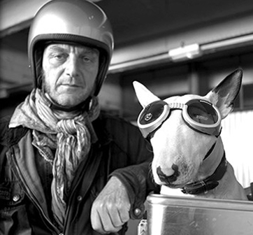 Photographer Patrick Swirc with Paulette, 2012