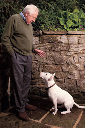 Author Roy Hattersley with Jakie, 2010