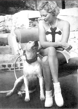 Actress/Comedian Thelma Todd with Jiggs, 1934
